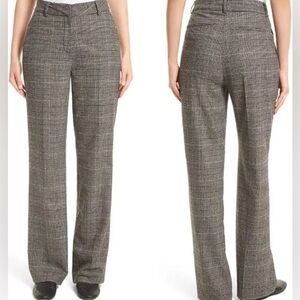 JOIE Straight Leg Plaid Gray Trousers Pants Sz 4